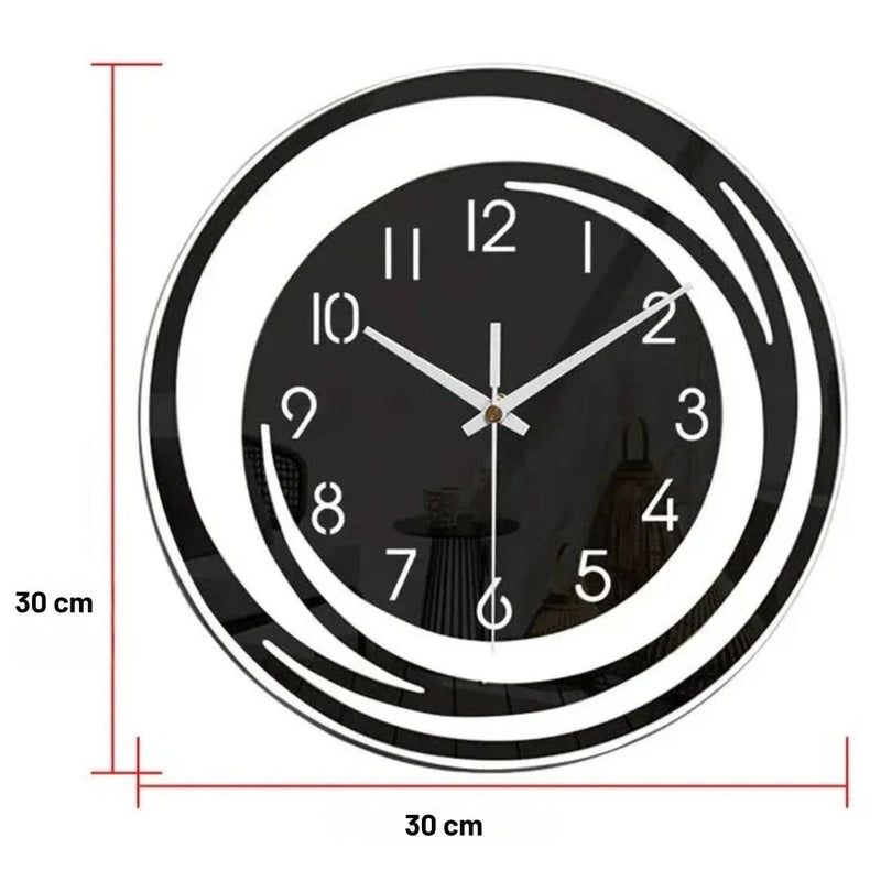 Modern Black Wall Clock made of Acrylic - ScandiTime-State of Style