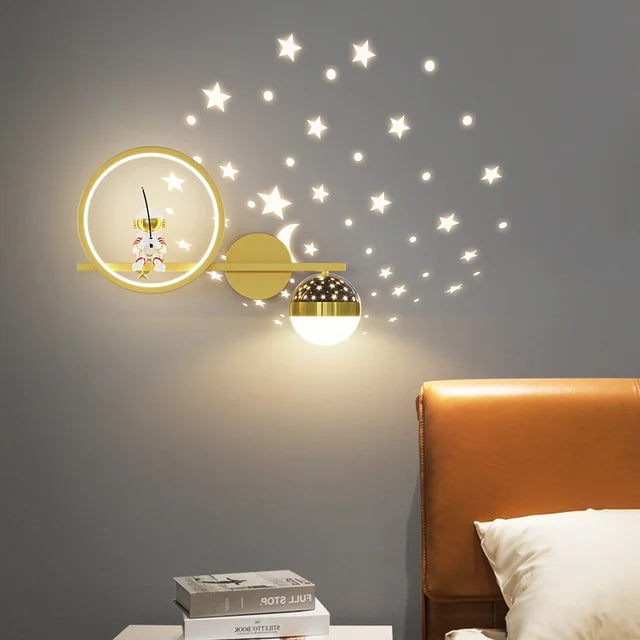 Modern Children's Wall Lamp - BrightBuddy-Gold Right-Three Colours-State of Style