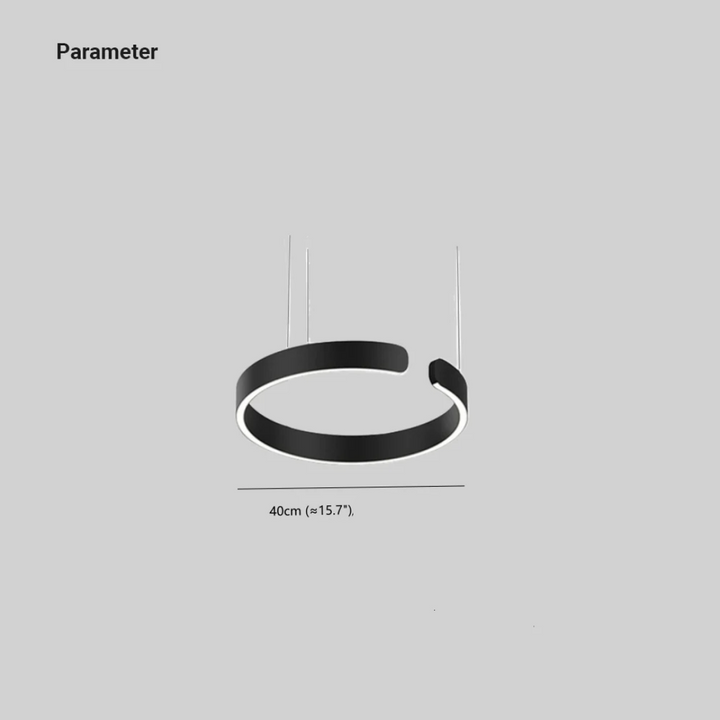 Modern Circle LED Pendant Light - HaloRing-Gold-3 Colours-40 cm-State of Style