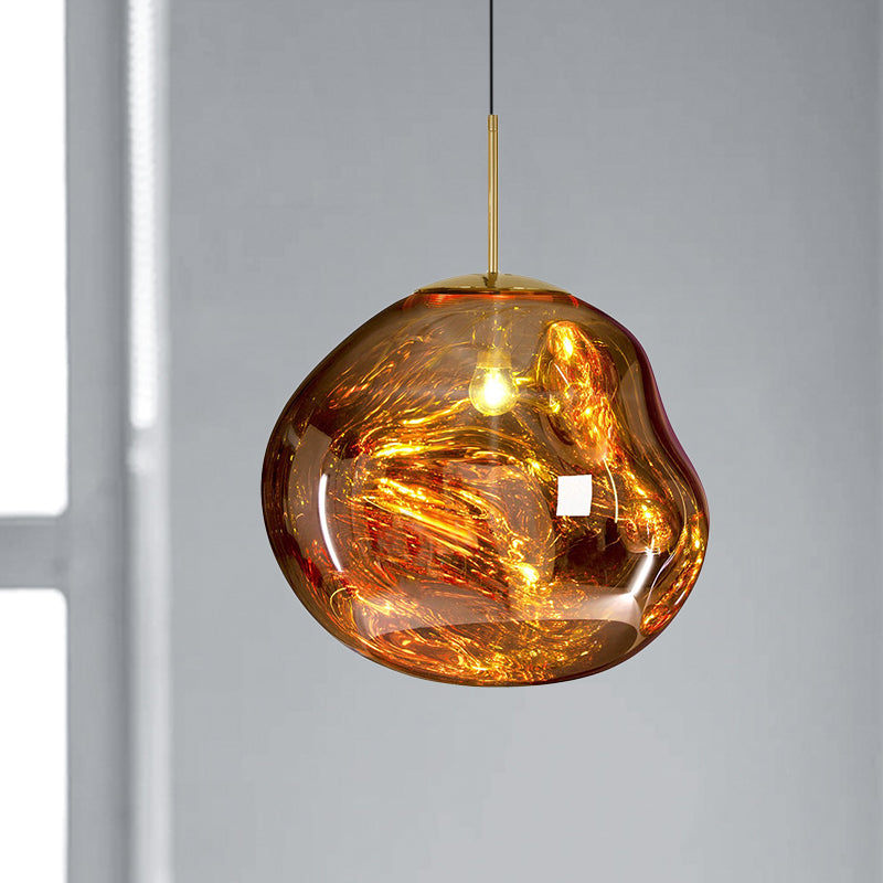 Modern Glass Ceiling Light - LunaLux-20 cm-Gold-State of Style