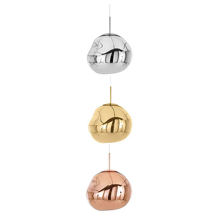 Modern Glass Ceiling Light - LunaLux-20 cm-Silver-State of Style
