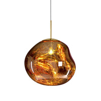 Modern Glass Ceiling Light - LunaLux-20 cm-Silver-State of Style