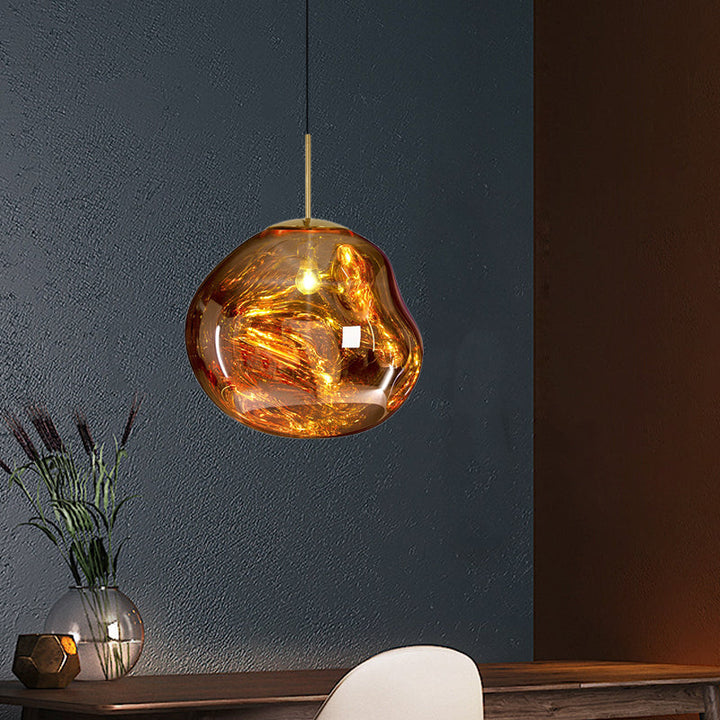 Modern Glass Ceiling Light - LunaLux-20 cm-Silver-State of Style