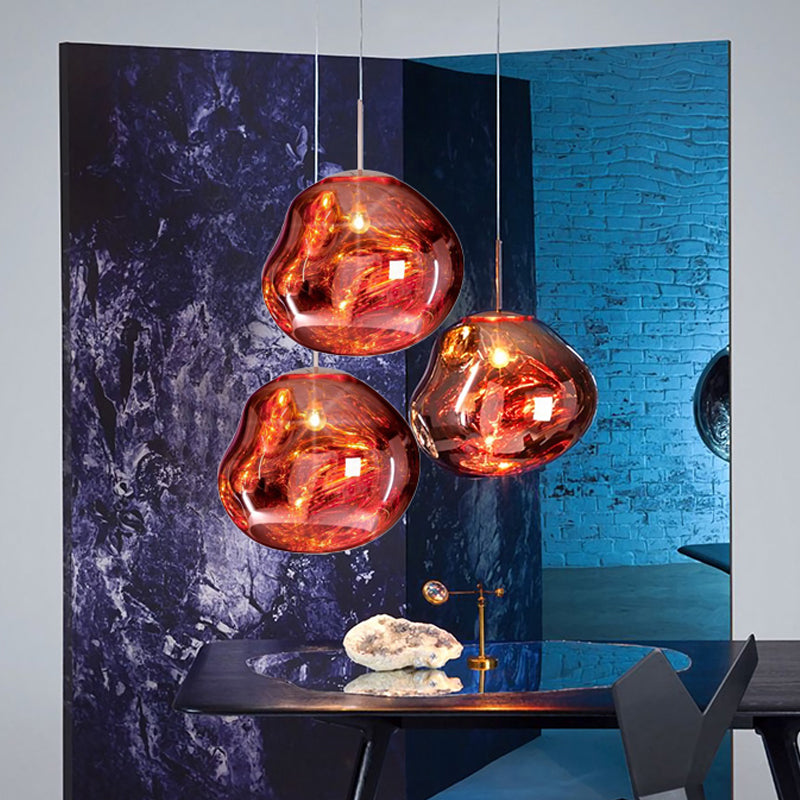 Modern Glass Ceiling Light - LunaLux-20 cm-Silver-State of Style