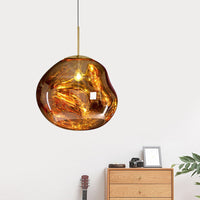 Modern Glass Ceiling Light - LunaLux-20 cm-Silver-State of Style
