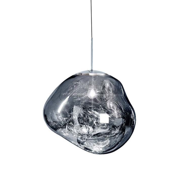 Modern Glass Ceiling Light - LunaLux-20 cm-Silver-State of Style