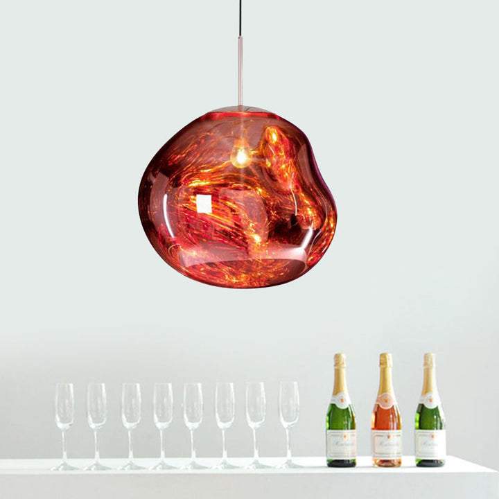 Modern Glass Ceiling Light - LunaLux-20 cm-Silver-State of Style