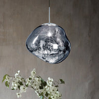 Modern Glass Ceiling Light - LunaLux-20 cm-Silver-State of Style