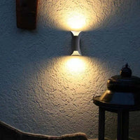 Modern LED Outdoor Wall Lamp - LumiEdge-Small (6W)-Warm White-Black and Gold-State of Style