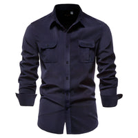 Modern Men's Shirt - Aiden-Navy Blue-S-State of Style