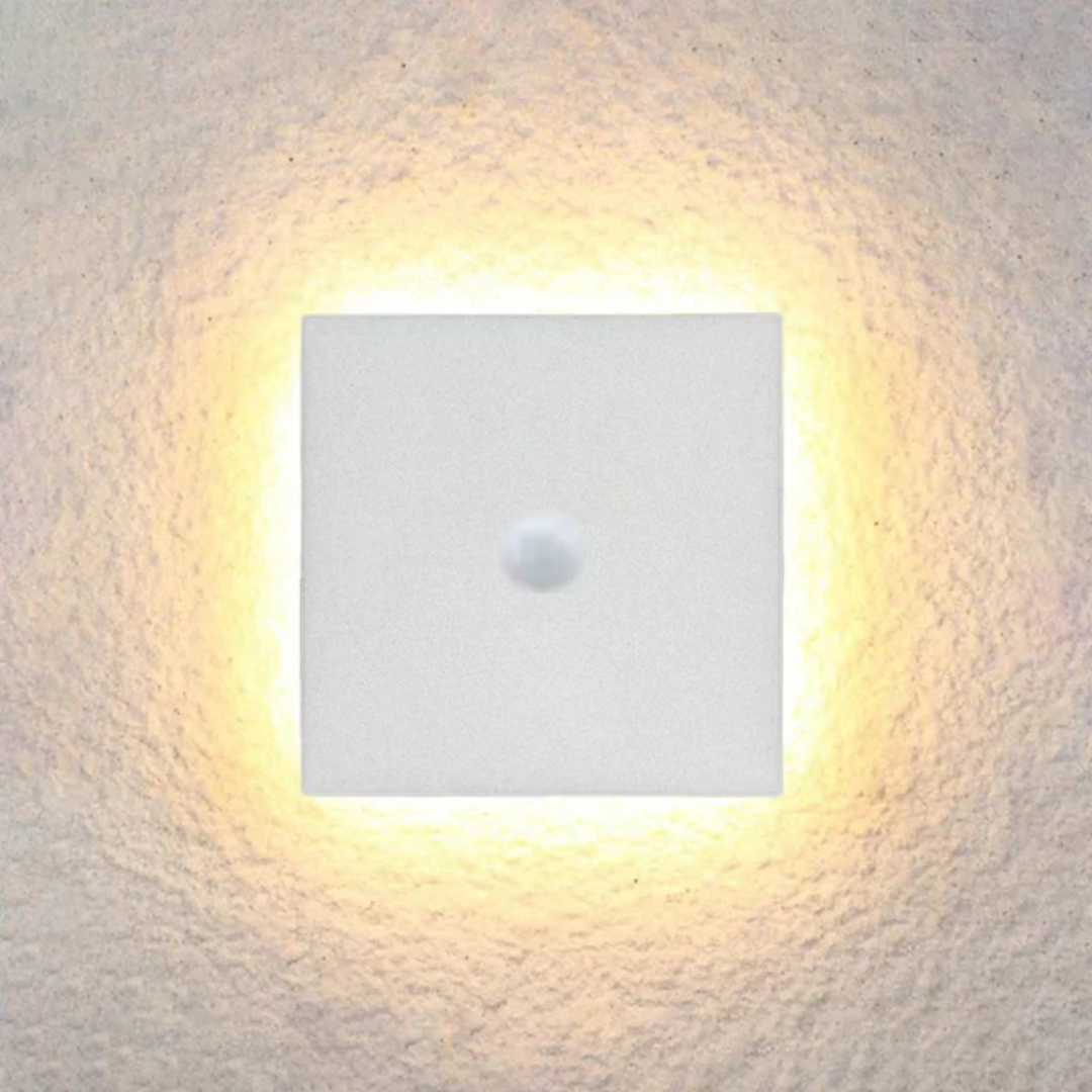 Modern Minimalist LED Wall Lamp - Zenith-White-Warm White with Motion Sensor-Square Small-State of Style