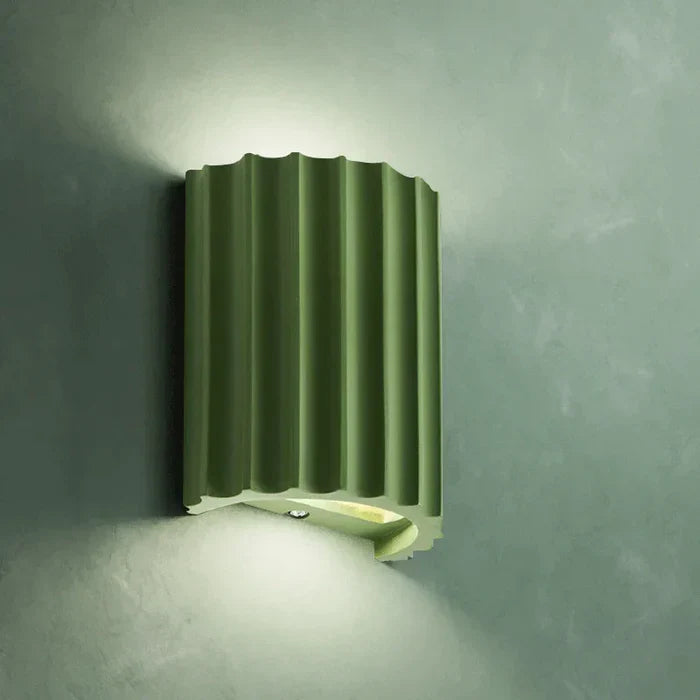 Modern Resin Wall Lamp - ArtisticWave-Green-Warm White-State of Style