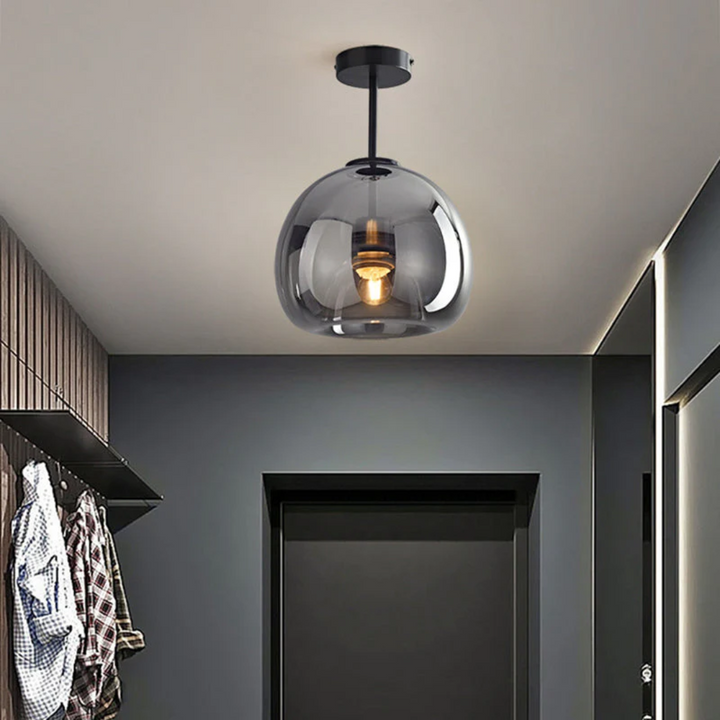 Modern Round LED Ceiling Lamp - Aurelia-Black-Hanging Lamps-State of Style