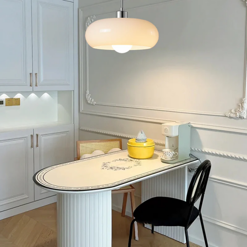 Modern Round LED Pendant Light - RadianceOrb-Orange-State of Style