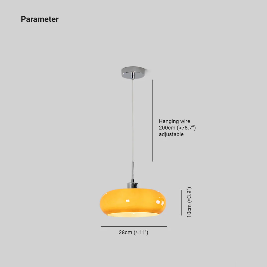 Modern Round LED Pendant Light - RadianceOrb-Orange-State of Style