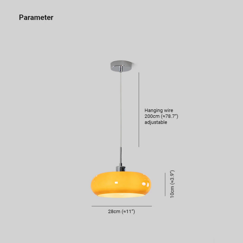Modern Round LED Pendant Light - RadianceOrb-Orange-State of Style