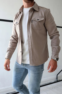 Modern Shirt Jacket for Men – Elias-Apricot-S-State of Style