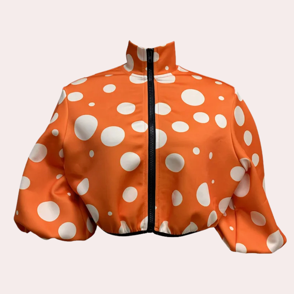 Modern Short Women's Coat - Vesper-Orange-XS-State of Style
