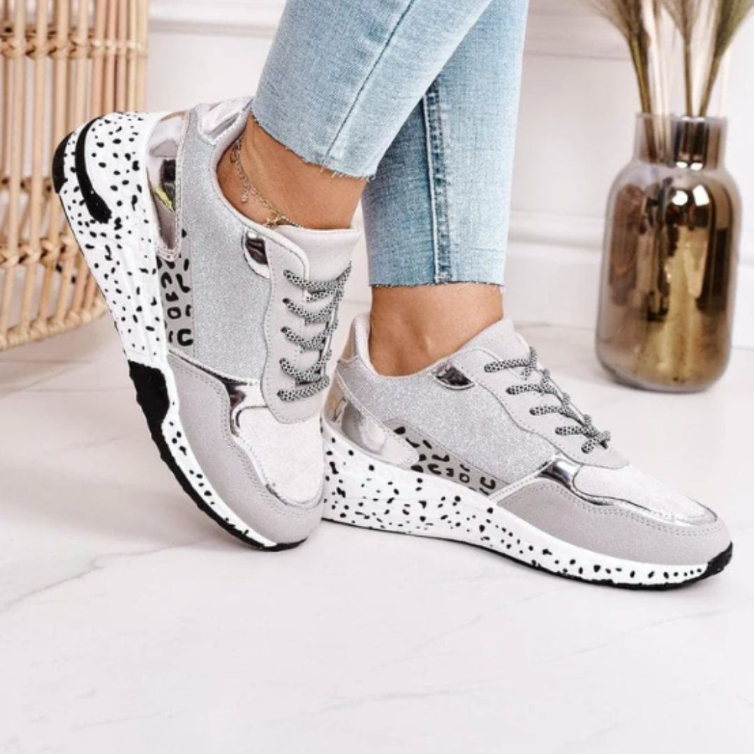 Modern Sneakers with Ergonomic Footbed - Luna-Silver-4.5-State of Style