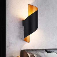Modern Spiral LED Wall Light - TwistLight-Small-Black & Gold-State of Style