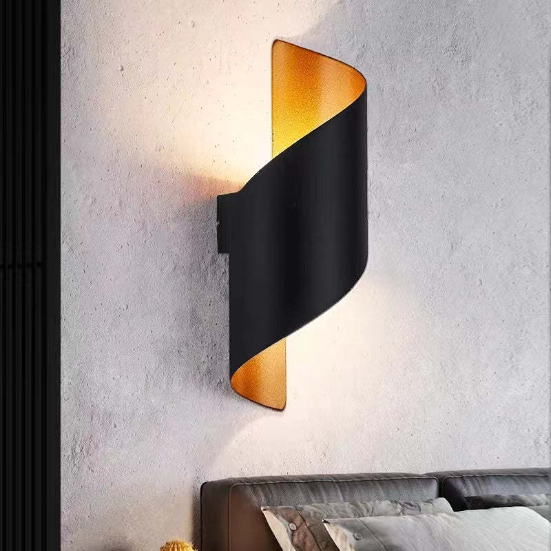 Modern Spiral LED Wall Light - TwistLight-Small-Black & Gold-State of Style