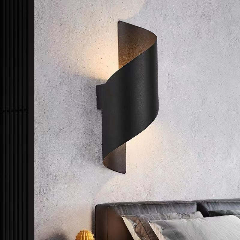 Modern Spiral LED Wall Light - TwistLight-Small-Black-State of Style