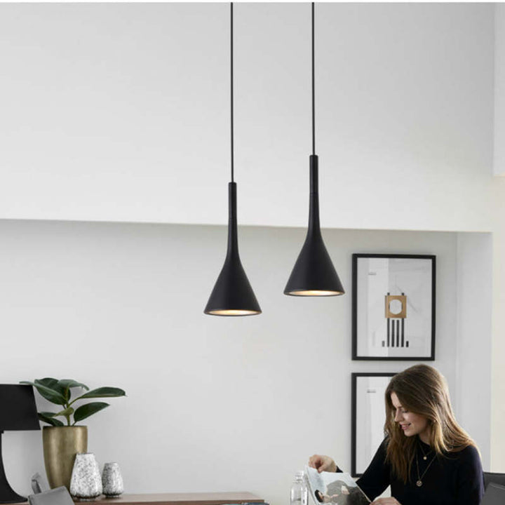Modern Triangle Pendant Lamp - Trionda-Black-State of Style