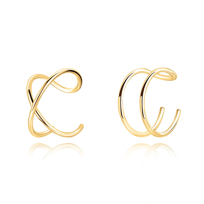 Modern U-Shaped Clip-On Earrings - Nova-U and X-Gold-State of Style