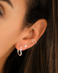 Modern U-Shaped Clip-On Earrings - Nova-U and X-Silver-State of Style