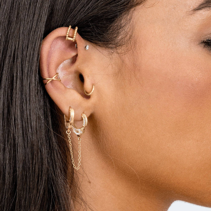 Modern U-Shaped Clip-On Earrings - Nova-U and X-Silver-State of Style