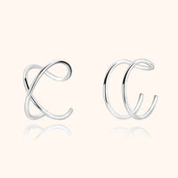 Modern U-Shaped Clip-On Earrings - Nova-U and X-Silver-State of Style
