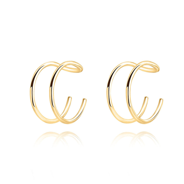 Modern U-Shaped Clip-On Earrings - Nova-U-Gold-State of Style