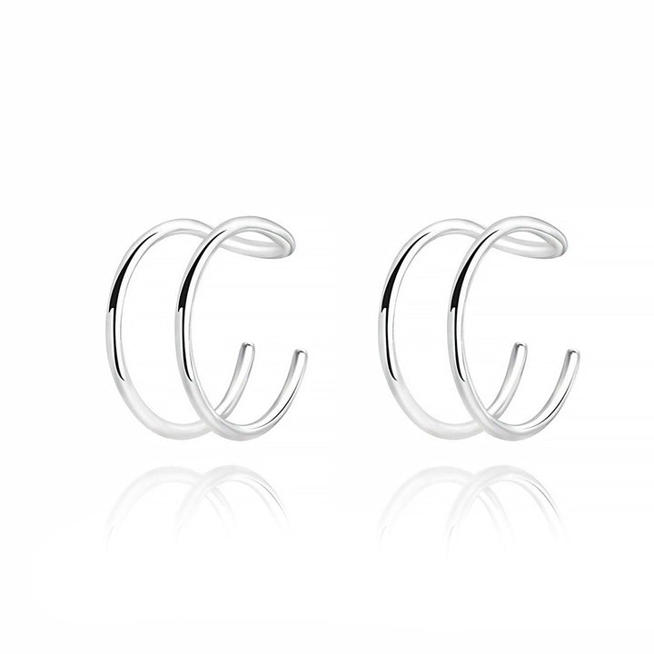 Modern U-Shaped Clip-On Earrings - Nova-U-Silver-State of Style