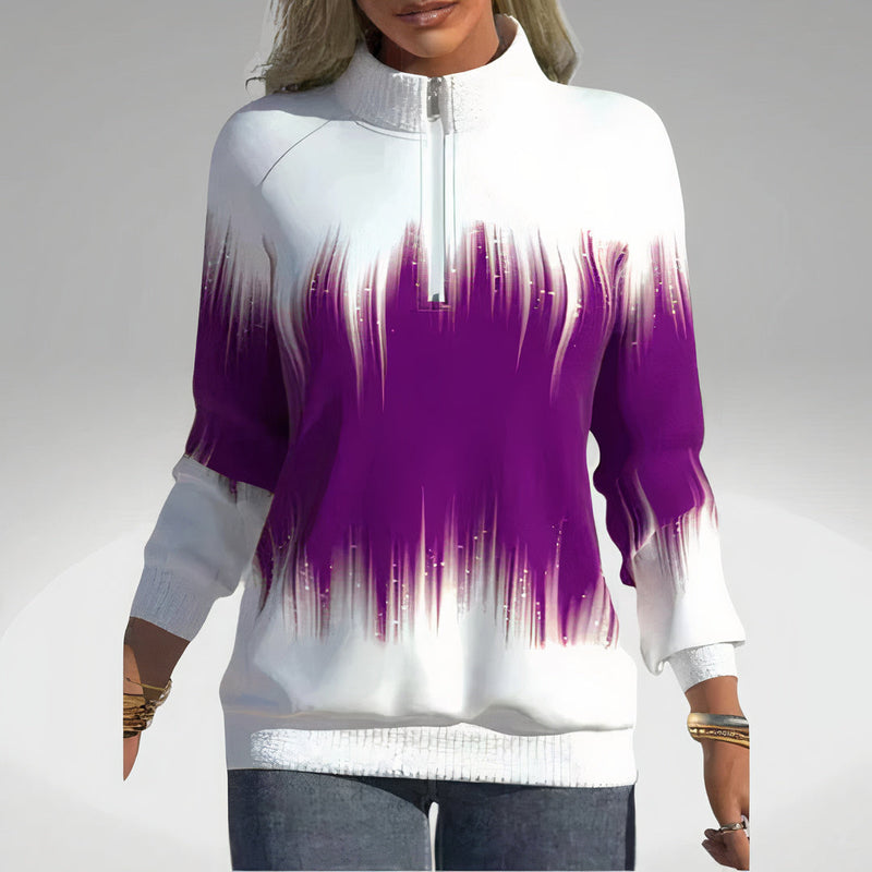 Ladies' Zip Collar Sweatshirt – Elvira