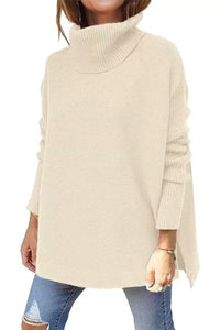 Warm Loose-Fitting Ladies' Sweater With Collar – Amara