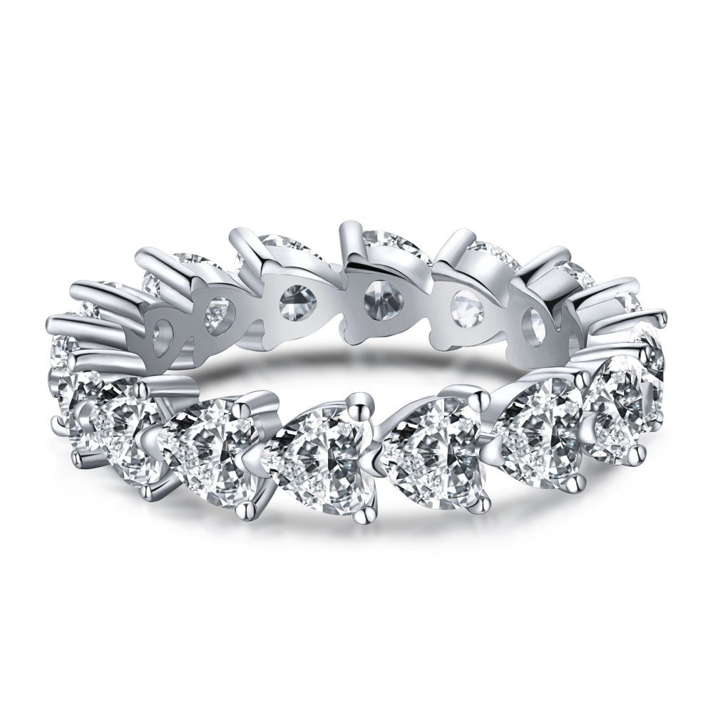 Moissanite Engagement Ring | Sparkling Elegance-Diameter (cm): 5.1-White-State of Style