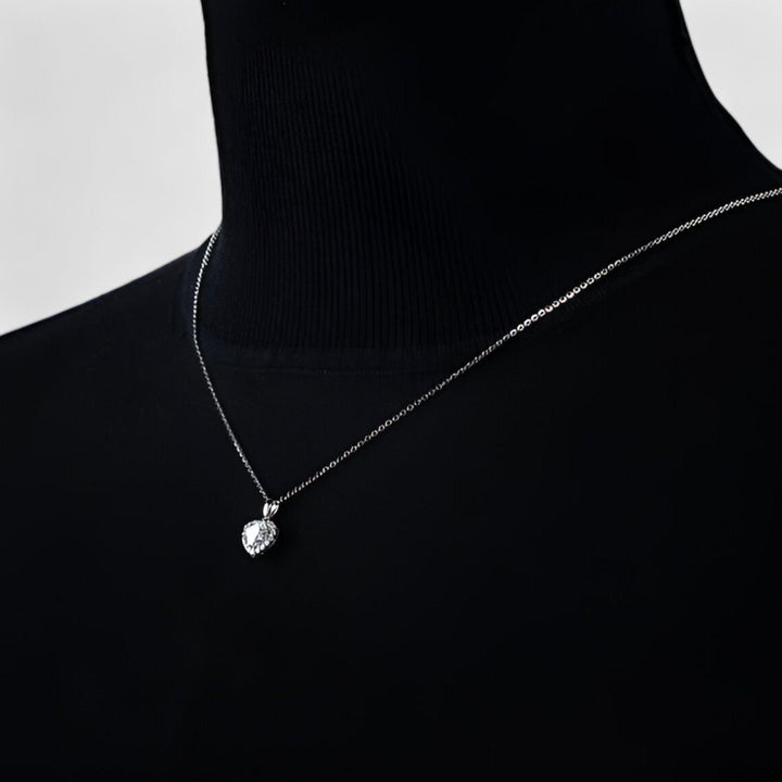 Moissanite Heart Pendant Necklace - Amouria-State of Style