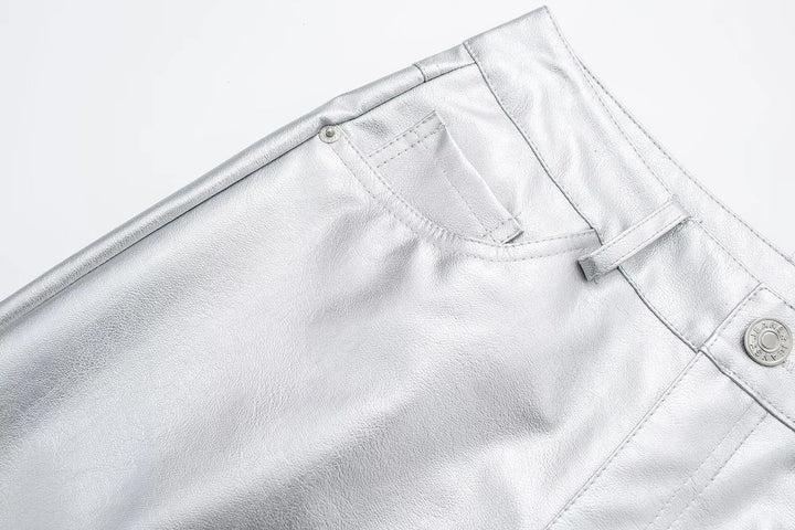 Monica Metallic Pants | Bold & Trendy Statement Trousers-S-State of Style
