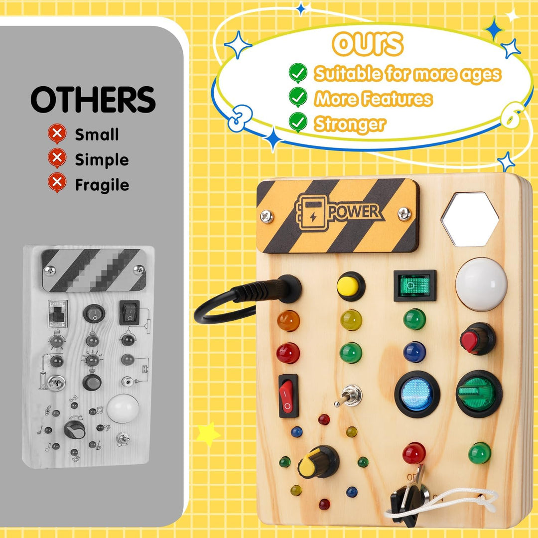 Montessori Toddler Pegboard with 27 LED Lights - BrightMinds-State of Style