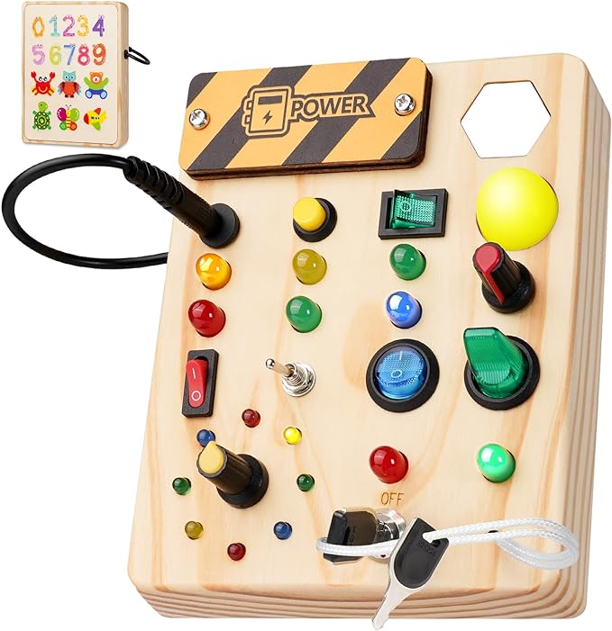 Montessori Toddler Pegboard with 27 LED Lights - BrightMinds-State of Style
