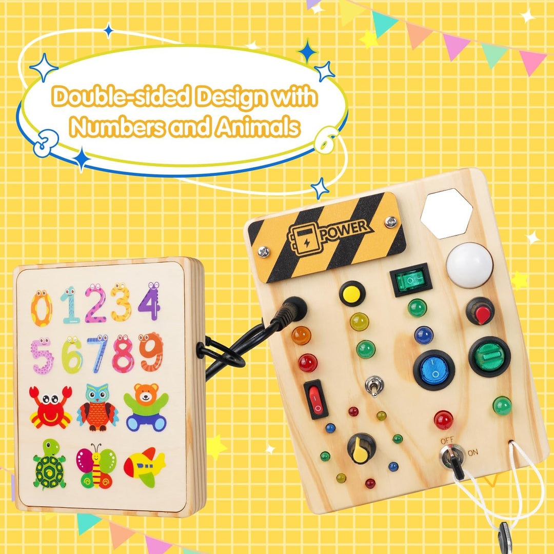 Montessori Toddler Pinboard with 27 LED Lights - BrightMinds-State of Style