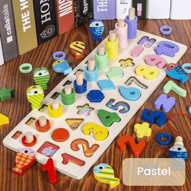 Montessori Toddler Playboard - Wooden PlaySafari-Pastel XL-State of Style