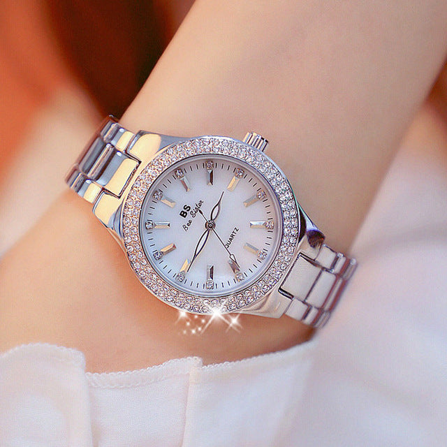 Elegant ladies' wristwatch with crystal details – Aveline