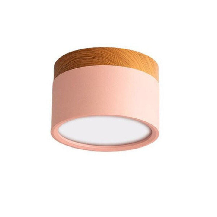 Morandi Style Modern LED Ceiling Lamp - LumiModo-Pink-5W-Warm white-State of Style