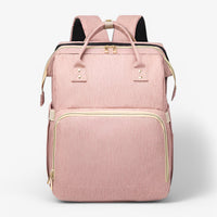 Multi-Functional Changing Bag with Pull-Out Baby Cot – Noëlle-Light pink - with ID card slot-State of Style