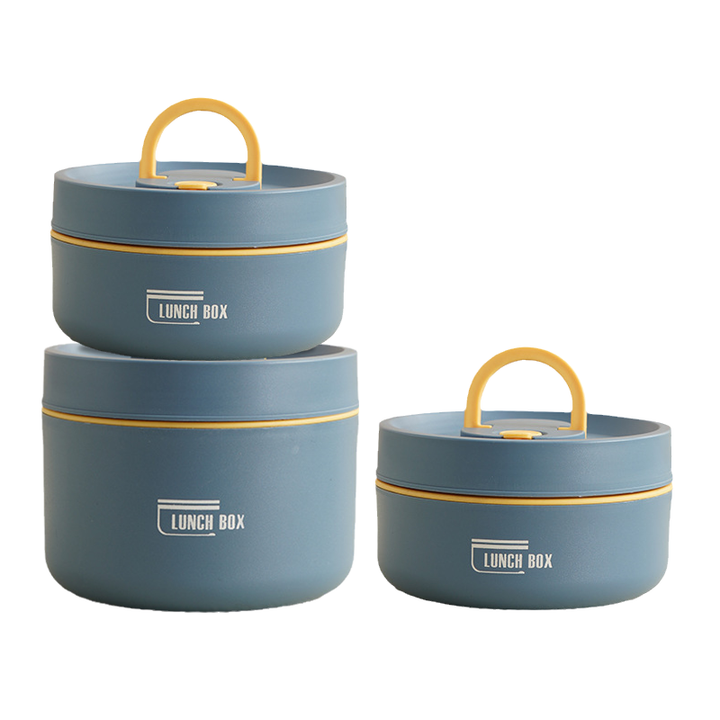 Multi-layer Insulated Lunch Box with FREE Carry Bag - ThermoBox-Blue-Small-State of Style