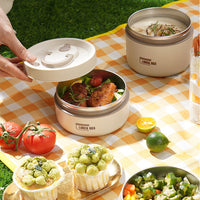 Multi-layer Insulated Lunch Box with FREE Carry Bag - ThermoBox-Blue-Small-State of Style