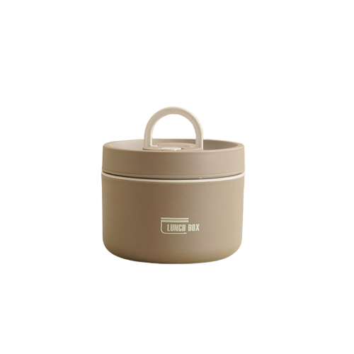Multi-layer Insulated Lunch Box with FREE Carry Bag - ThermoBox-Brown-Big-State of Style