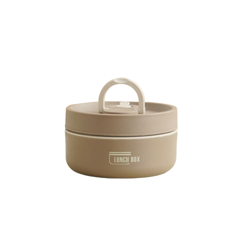 Multi-layer Insulated Lunch Box with FREE Carry Bag - ThermoBox-Brown-Small-State of Style