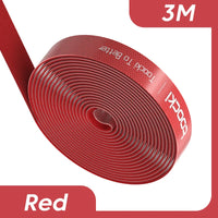 Toocki Kabel-Organizer, Drahtwickler, USB-Kabelmanagement, Schutz für Kopfhörer, Maus, Kabelbinder, Telefonzubehör für iPhone, Samsung-3M Red-State of Style